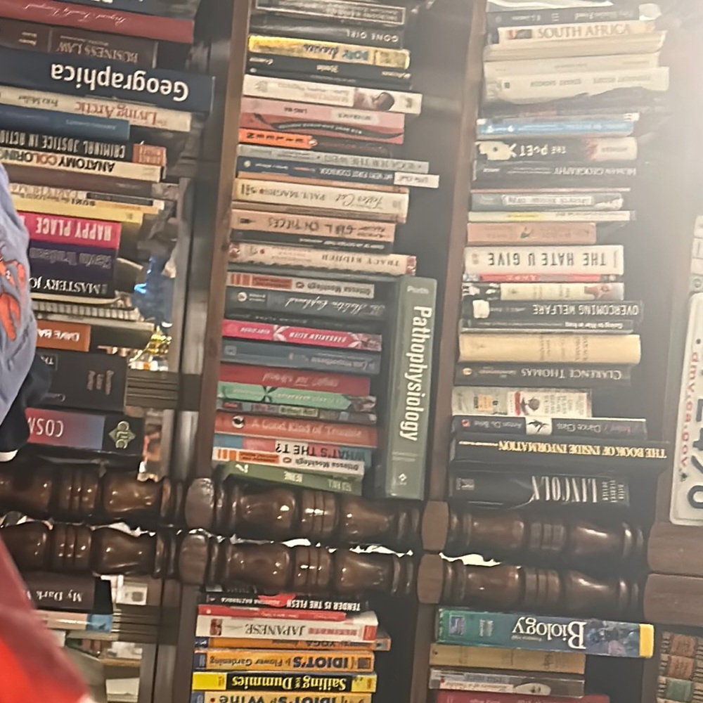 Navy Blue Backpack with Orange Accents